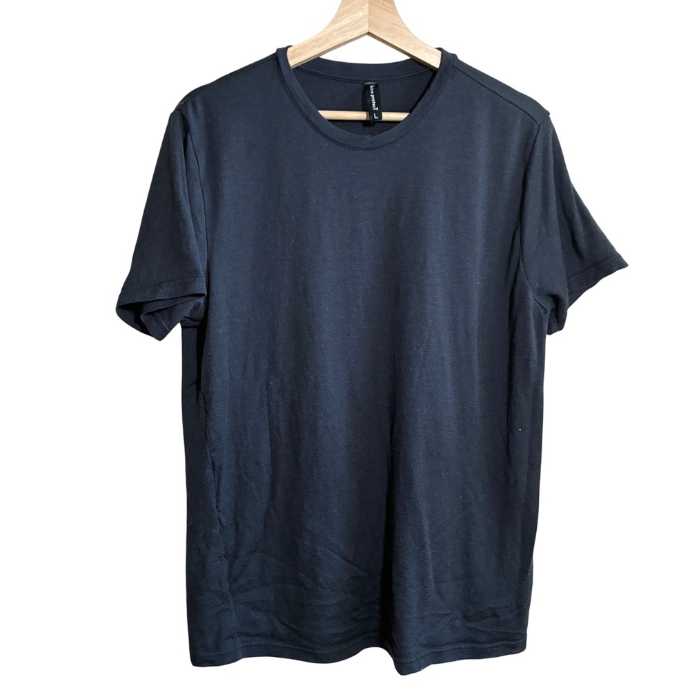 Merino protecT Crew Neck T-Shirt Large Black Mens 100% Merino Wool Base Layer